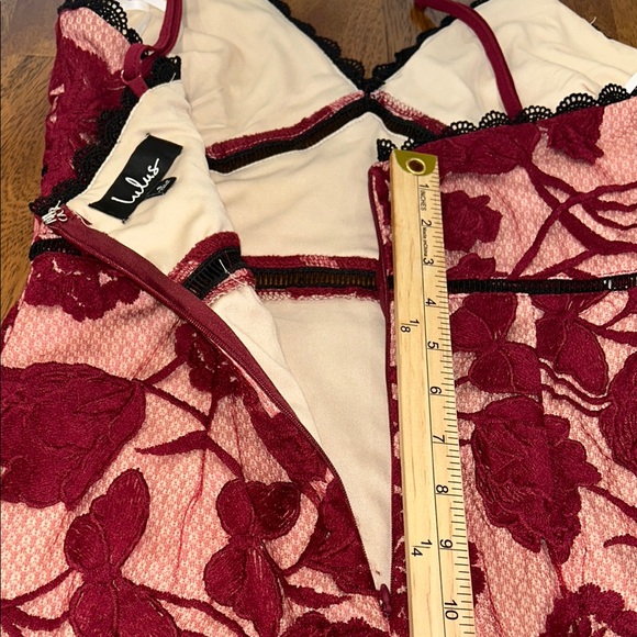 Lulu's Red Halter Maxi Gown for Weddings - Picture 15 of 16